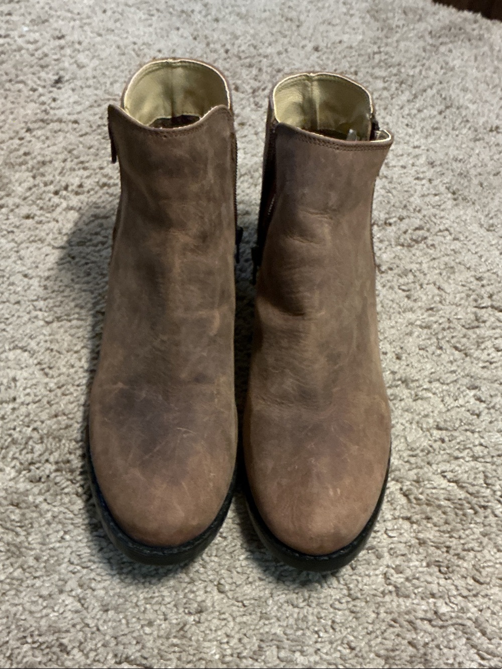 Classic Brown Suede Ankle Booties